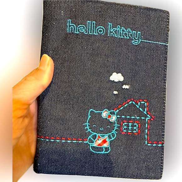 VTG Y2K HELLO KITTY DENIM JOURNAL SANRIO SMILES SEALED 200...